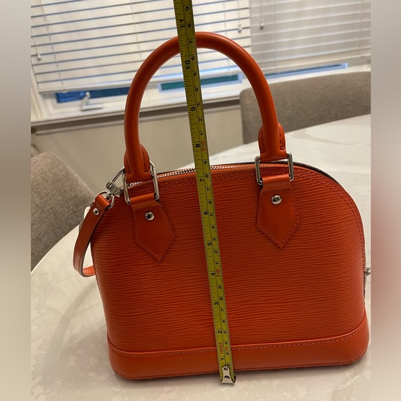 ❌SOLD❌Orange Minnesota Authentic Louis Vuitton Purse Nano Alma BB with dust bag - Picture 4 of 16